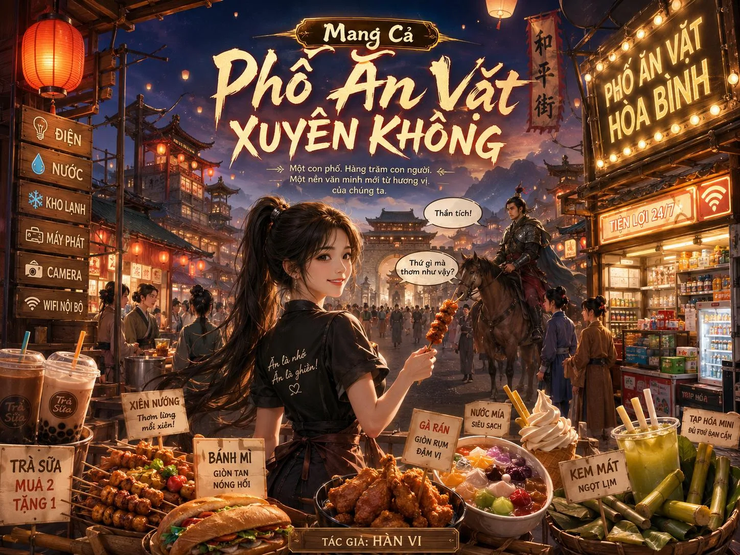 MANG CẢ PHỐ ĂN VẶT XUYÊN KHÔNG
